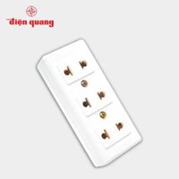 Ổ cắm Điện Quang ĐQ 004A-02 3 lỗ không dây