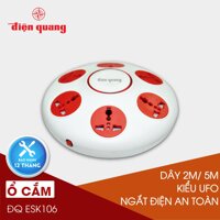 Ổ cắm Điện Quang ĐQ ESK 5W.106 (Kiểu UFO 6 lỗ 3 chấu dây 5m màu trắng) LazadaMall