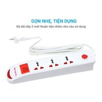 Ổ Cắm Điện Quang ĐQ  DBW103USB, 2 sạc USB,Dây dài 2M