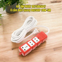 Ổ cắm Điện Quang ĐQESKHP 3RW-5M, 62228139,  3 lỗ, dây dài 5m, Công suất max 4000W, bảo hành 12 tháng