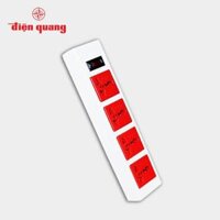 Ổ cắm Điện Quang ECO ĐQ ESK 43ECO 4 Lỗ 3 chấu - Trắng - Đỏ,2 mét