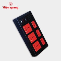 Ổ cắm Điện Quang ECO ĐQ ESK 6ECO 6 Lỗ - Đen - Đỏ,2 mét