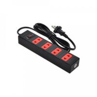 Ổ cắm Điện Quang ECO ĐQ ESK 2BR 42 ECO 4 lỗ 2 chấu, dây dài 2m màu đen đỏ