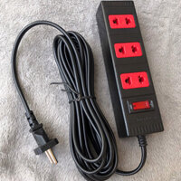 Ổ cắm Điện Quang ECO ĐQ ESK 5BR 32 ECO 3 lỗ 2 chấu, dây dài 5m màu đen đỏ