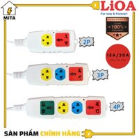 Ổ Cắm Điện Siêu Tải LiOA NEW 2 ổ, 3 ổ, 4 ổ Công suất lớn 3300W5000W Dây dài 3m5m 2 Lõi - 3 ổ - 3m15A