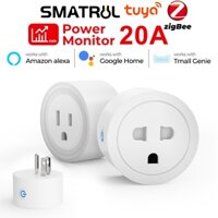 Ổ cắm điện SMATRUL wifi hẹn giờ thông minh Zigbee phích cắm US 16/20A cho Google Amazon Alexa