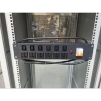 Ổ cắm điện, Thanh Nguồn PDU 6 Cổng Đa Năng 6 Cổng C13 MCB 32A Rack 2U 19inh