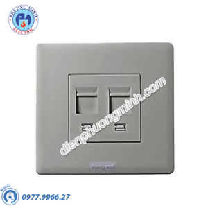 Ổ cắm điện thoại 2 cổng Honeywell P63527SLT