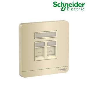 Ổ cắm điện thoại đôi Schneider E8332RJS4_WD_G19