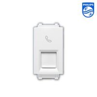 Ổ cắm điện thoại LeafStyle Philips 1M Tel RJ11 – Trắng