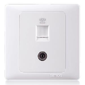 Ổ cắm điện thoại và tivi Simon 55301