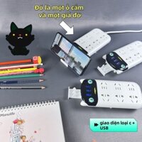 Ổ Cắm Điện Thông Minh Đa Tính Năng Chống Giật, Ổ Điện 2-3 Cổng Có Đầu Cắm USB Chống Cháy Nổ Chính Hãng