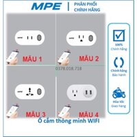 Ổ Cắm Điện Thông Minh Điều Khiển Hẹn Giờ Tắt Mở On Off Từ Xa Bằng Wifi SWP15-1 SWP16-2  SWP16-3  SWP16-5 MPE LOLi