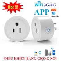 Ổ cắm điện thông minh kết nối wifi 3G 4G zigbee dùng App Smart life hoặc TUYA hẹn giờ bật tắt điều khiển bằng giọng nói
