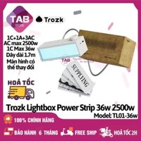 Ổ Cắm Điện Trozk Lightbox Power Strip 36w 2500w 3AC 1C 2A PD/QC/FCP/SCP/PE - TL01-36w (Bảo Hành 6 Tháng
