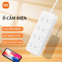 Ổ cắm điện Xiaomi Chiều dài 3 mét Ổ cắm điện 4 Bit 4 điều khiển Tổng công suất 2500W Ổ cắm dây mở rộng