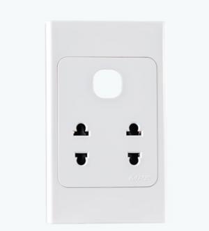 Ổ cắm đôi 2 chấu + 1 lỗ MPE A20US2XN