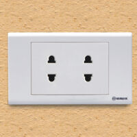 Ổ cắm đôi 2 chấu sino s18