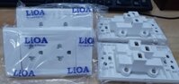 Ổ cắm đôi 3 chấu 16A LiOA SE182U3
