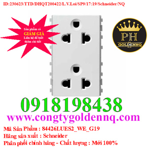 Ổ cắm đôi 3 chấu 16A Schneider 84426LUES2_WE_G19