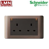 Ổ CẮM ĐÔI 3 CHẤU 2 CỰC CÓ CÔNG TẮC 13A E84T25D_SZ_G19 ZENCELO SCHNEIDER