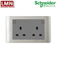 Ổ CẮM ĐÔI 3 CHẤU 2 CỰC CÓ CÔNG TẮC 13A E84T25D_SA_G19 ZENCELO SCHNEIDER