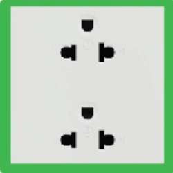 Ổ cắm đôi 3 chấu AvatarOn A Schneider M3T426UST2_WE - Size E