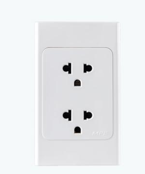 Ổ cắm đôi 3 chấu đế liền MPE A20UES2N