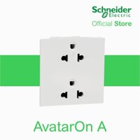 Ổ cắm đôi 3 chấu M3T426UST2_WE Schneider dòng Avataron gắng mặt vào 3 Avataron ( 1 hộp 10 cái )