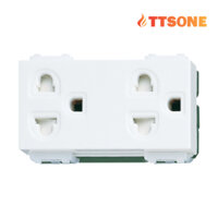 Ổ Cắm Đôi 3 Chấu Màu Trắng Tuyết Panasonic WEV1582SW