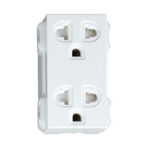 Ổ cắm đôi Panasonic WEV1582-7 - 3 chấu , có màn che