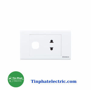 Ổ cắm đơn 2 chấu 16A với 1 lỗ Sino S18UX