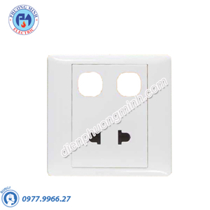 Ổ cắm đơn 2 chấu 16A với 2 lỗ Sino S986UXX