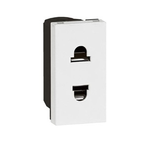 Ổ cắm đơn 2 chấu Legrand, màu trắng Arteor | 572104