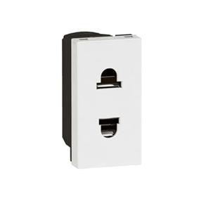Ổ cắm đơn 2 chấu Legrand, màu trắng Arteor | 572104