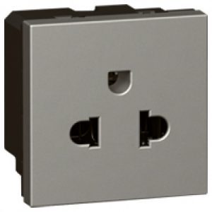 Ổ cắm đơn 3 chấu xám Legrand 572616