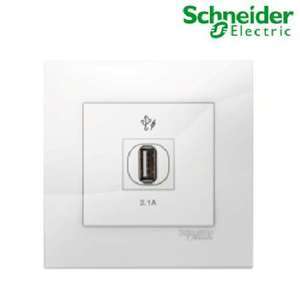 Ổ cắm đơn sạc USB Schneider KB31USB