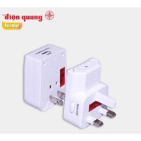 Ổ cắm du lịch Điện Quang ĐQ ESK TV05W 1U ( Màu trắng, 1 cổng USB )
