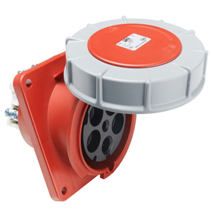 Ổ cắm gắn âm loại kín nước 125A-4P-400V-6H-IP66/67