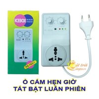 Ổ cắm hẹn giờ bật tắt luân phiên B-196B và ICEBOX PS-763IV