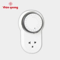 Ổ cắm hẹn giờ cơ trắng đen 2500W Điện Quang ESK MT06 WBL 13