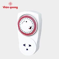 Ổ cắm hẹn giờ cơ trắng đỏ 2500W Điện Quang ESK MT03 WR 13