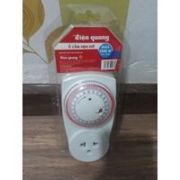 Ổ cắm hẹn giờ điện quang MT03(điều chỉnh cơ 1 ổ 3 chấu)