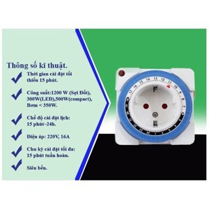 Ổ cắm hẹn giờ kiểu cơ Kawasan TG16A
