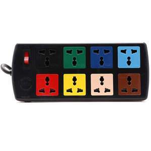 Ổ cắm kéo dài đa năng 8D có nắp che dây LiOA 8D52N 5m x 2 lõi