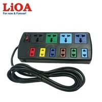 Ổ cắm kéo dài đa năng kết hợp 10 ổ LiOA 4D6S32