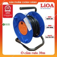 Ổ Cắm Kéo Dài Quay Tay Kiểu Rulo LiOA QT30-2-15A 30m Xách Tay Quay Tròn