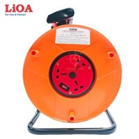 Ổ cắm kéo dài quay tay kiểu rulo chống xoắn dây LIOA, 20M, 30M, 3 ổ cắm, 1 công tắc - QTX2025 - QTX3025