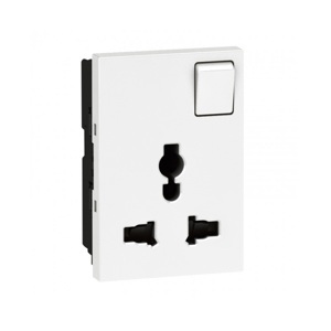 Ổ cắm Legrand, đa năng kèm công tắc, màu trắng Arteor | 572135