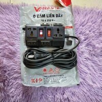 Ổ cắm liền dây vinakip chính hãng 6 lỗ cắm 10a